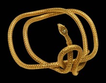 uncat. art object, Gold snake belt worn by Madame Modjeska as Cleopatra